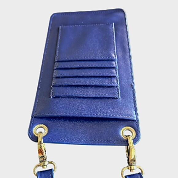 Cobalt Blue Madden Girl Cell Phone Crossbody Purse - Picture 2 of 3